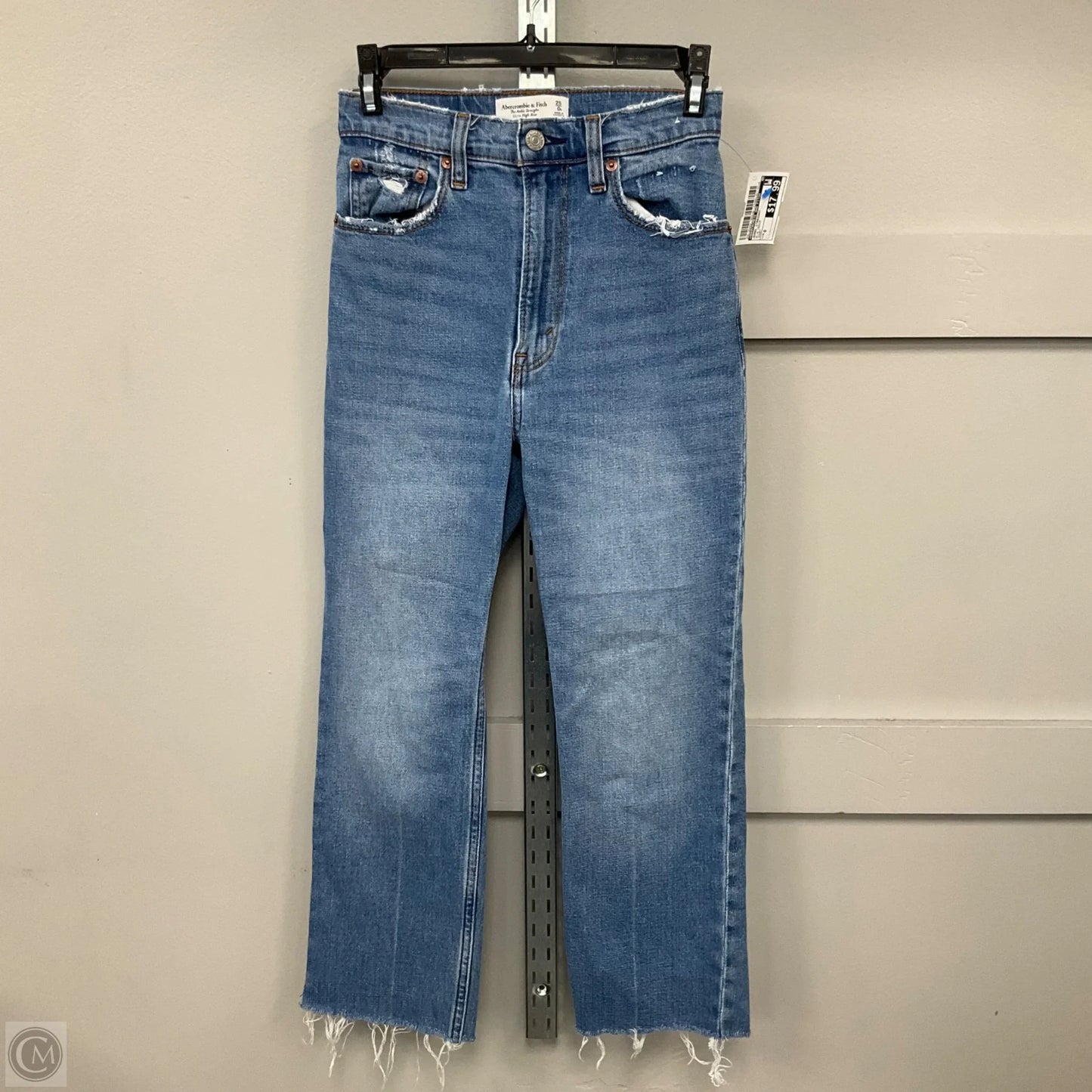 Jeans Straight By Abercrombie And Fitch In Blue Denim, Size: 0