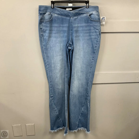 Jeans Flared By Maurices In Blue Denim, Size: Xl