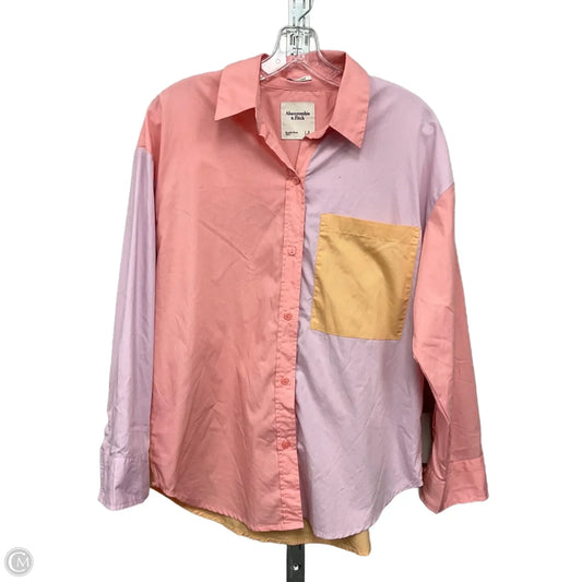 Top Long Sleeve By Abercrombie And Fitch In Multi-colored, Size: S