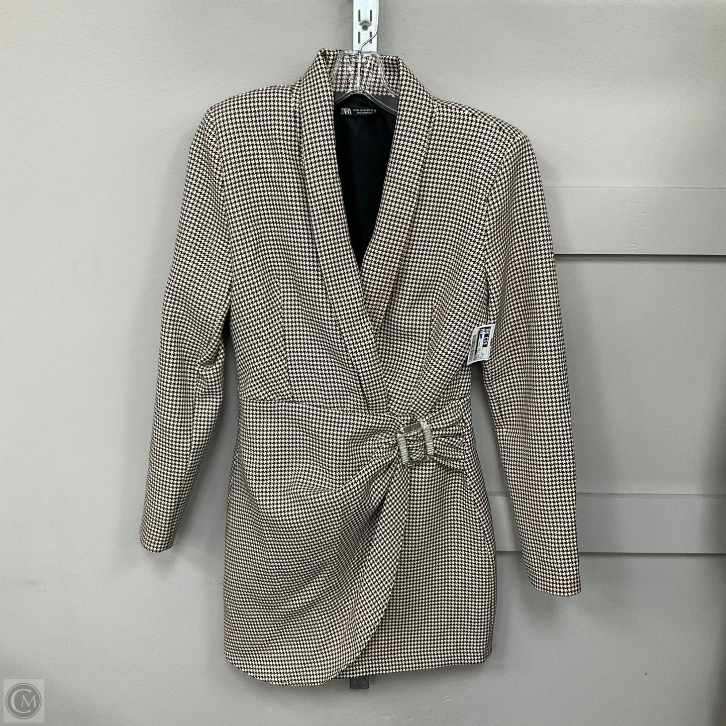 Dress Party Short By Zara In Black & Cream, Size: M