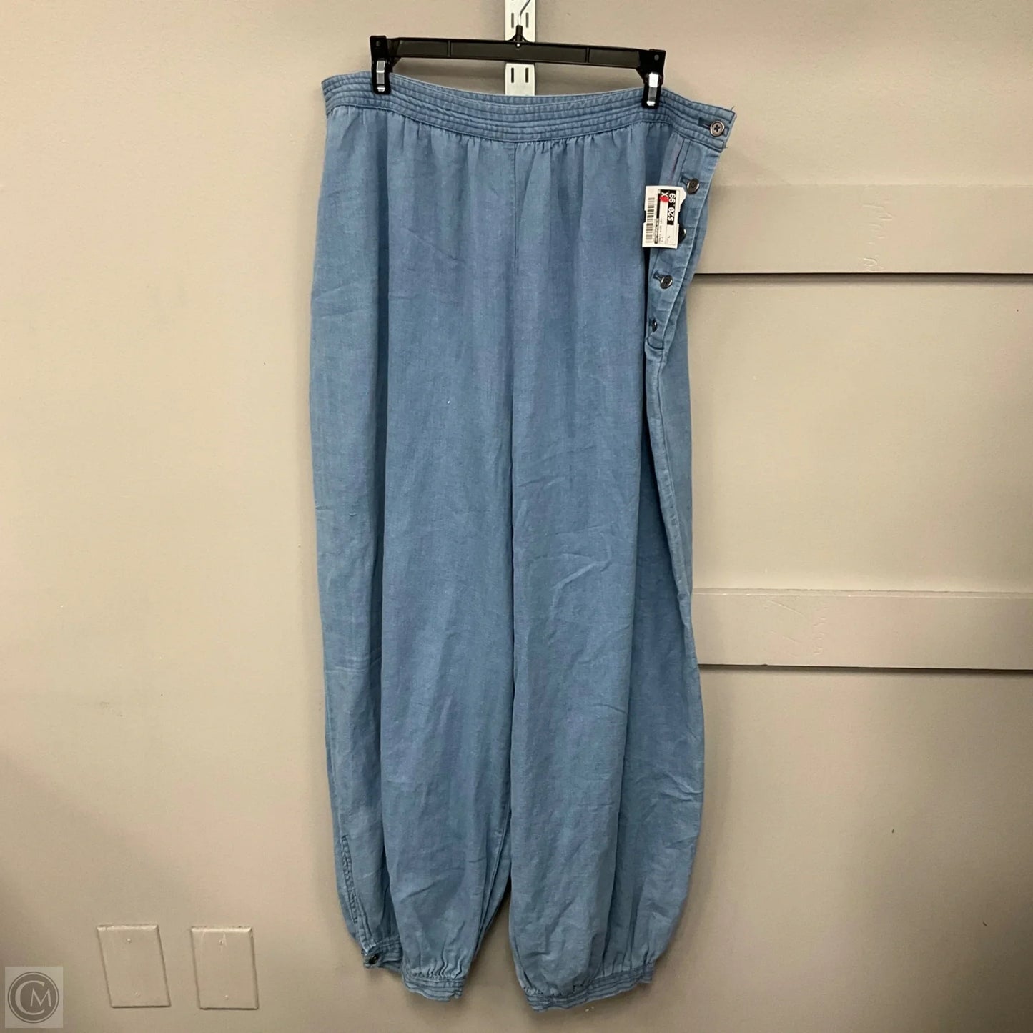 Pants Wide Leg By Anthropologie In Blue, Size: L