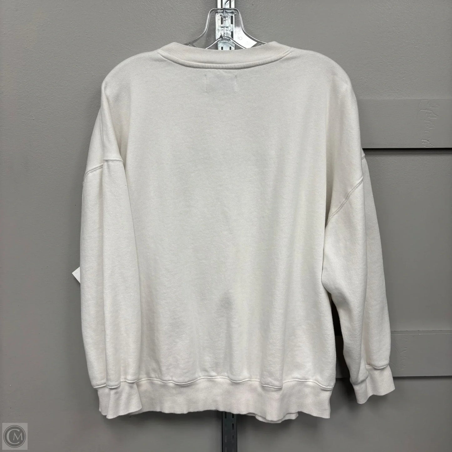 Sweatshirt Crewneck By Old Navy In White, Size: M