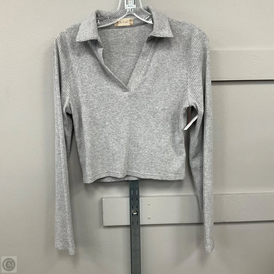 Top Long Sleeve By Altard State In Grey, Size: L