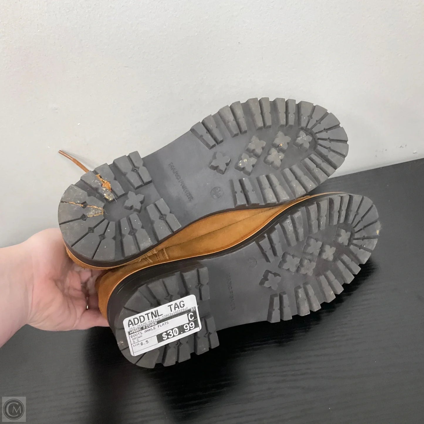 Boots Ankle Flats By Marc Fisher In Brown, Size: 6.5