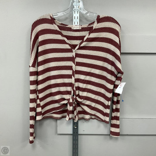 Top Long Sleeve By Abercrombie And Fitch In Brown, Size: M