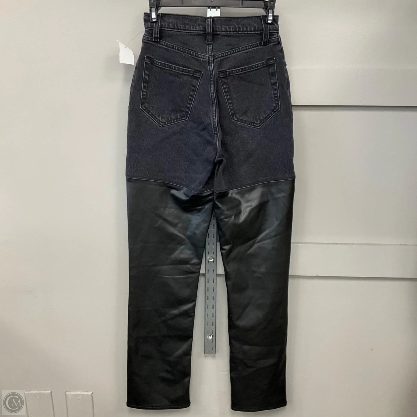 Jeans Straight By Abercrombie And Fitch In Black Denim, Size: 00