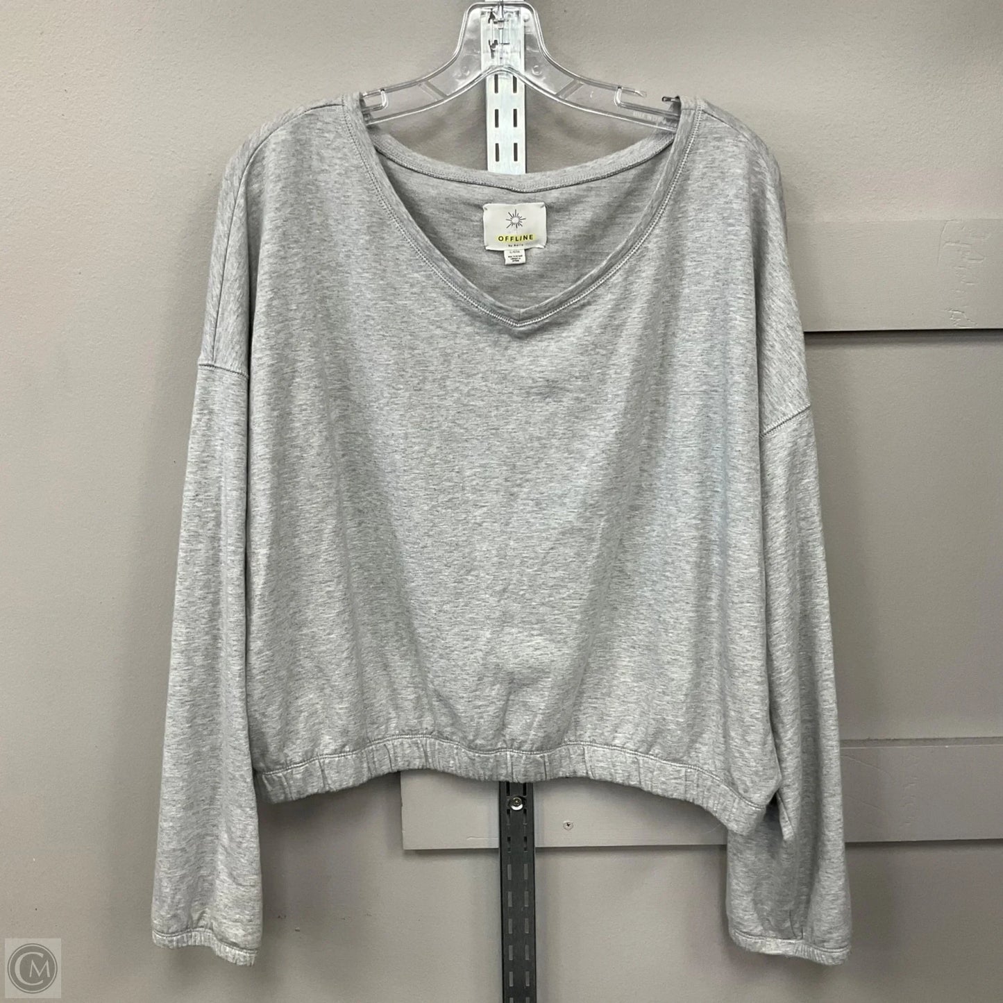 Top Long Sleeve By Aerie In Grey, Size: Xl