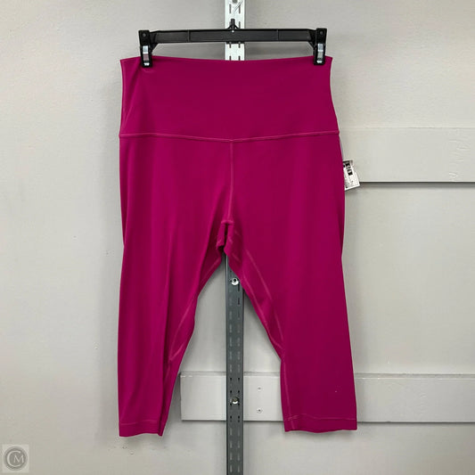 Athletic Leggings capris By Lululemon In Pink, Size: 8