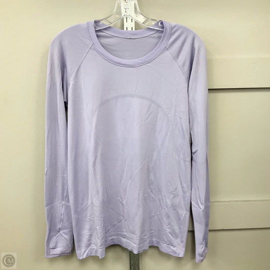 Athletic Top Long Sleeve Crewneck By Lululemon In Purple, Size: 10