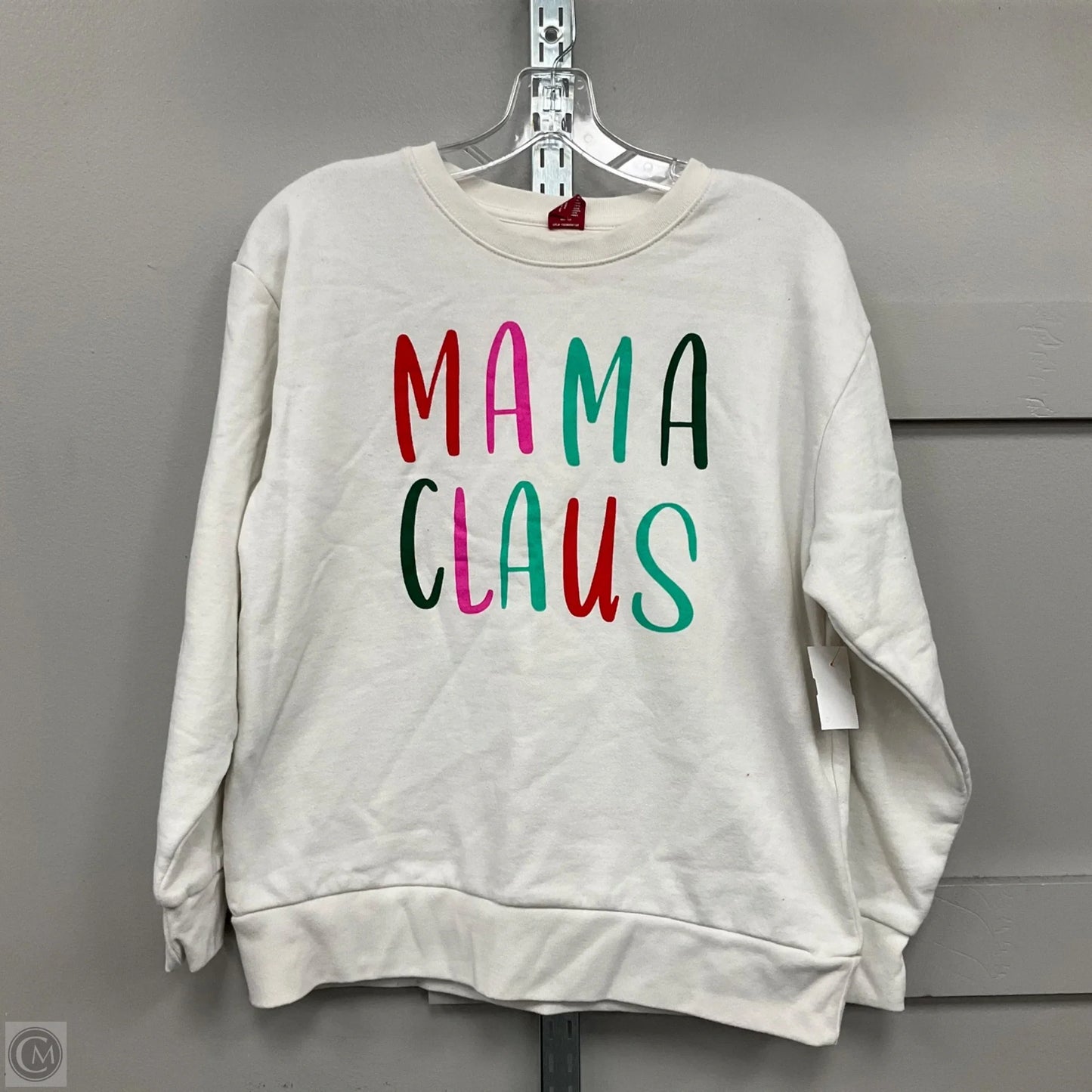 Sweatshirt Collar By Clothes Mentor In White, Size: S