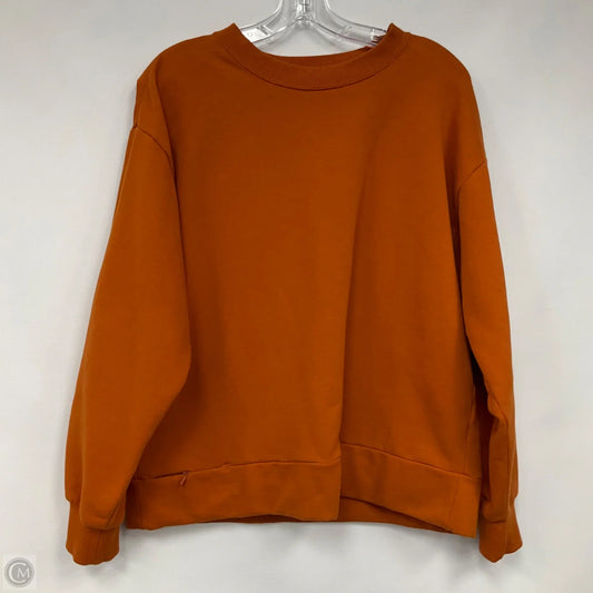 Sweatshirt Collar By Athleta In Orange, Size: M