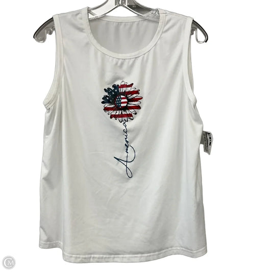 Top Sleeveless Basic By Shein In White, Size: Xl