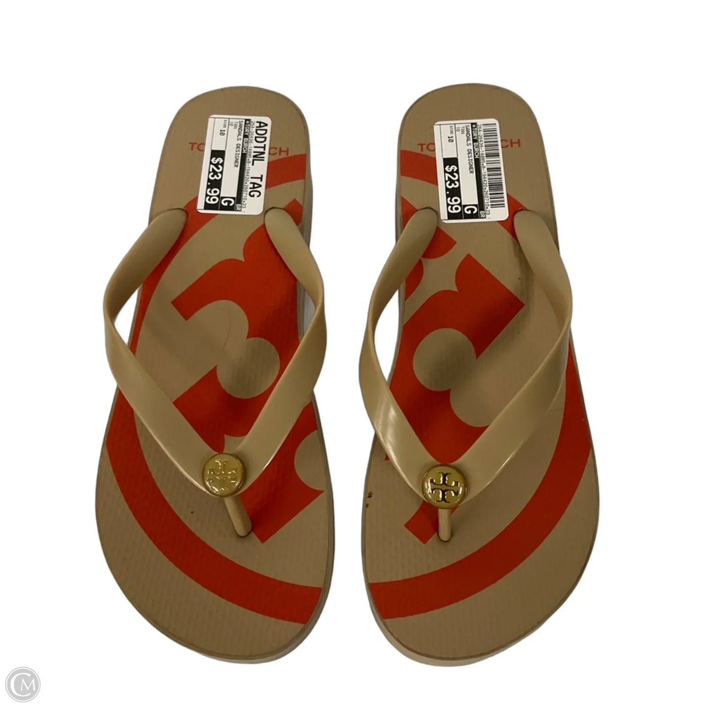 Sandals Designer By Tory Burch In Tan, Size: 10