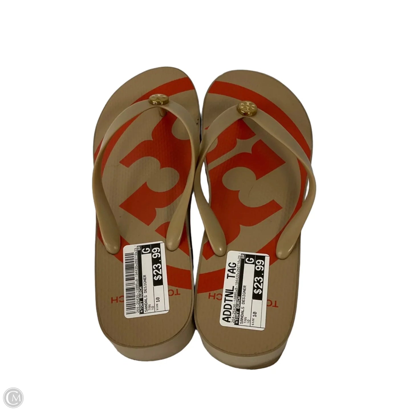 Sandals Designer By Tory Burch In Tan, Size: 10