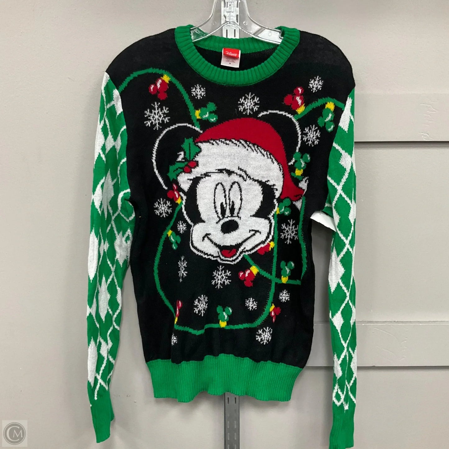 Sweater By Disney Store In Black & Green, Size: M