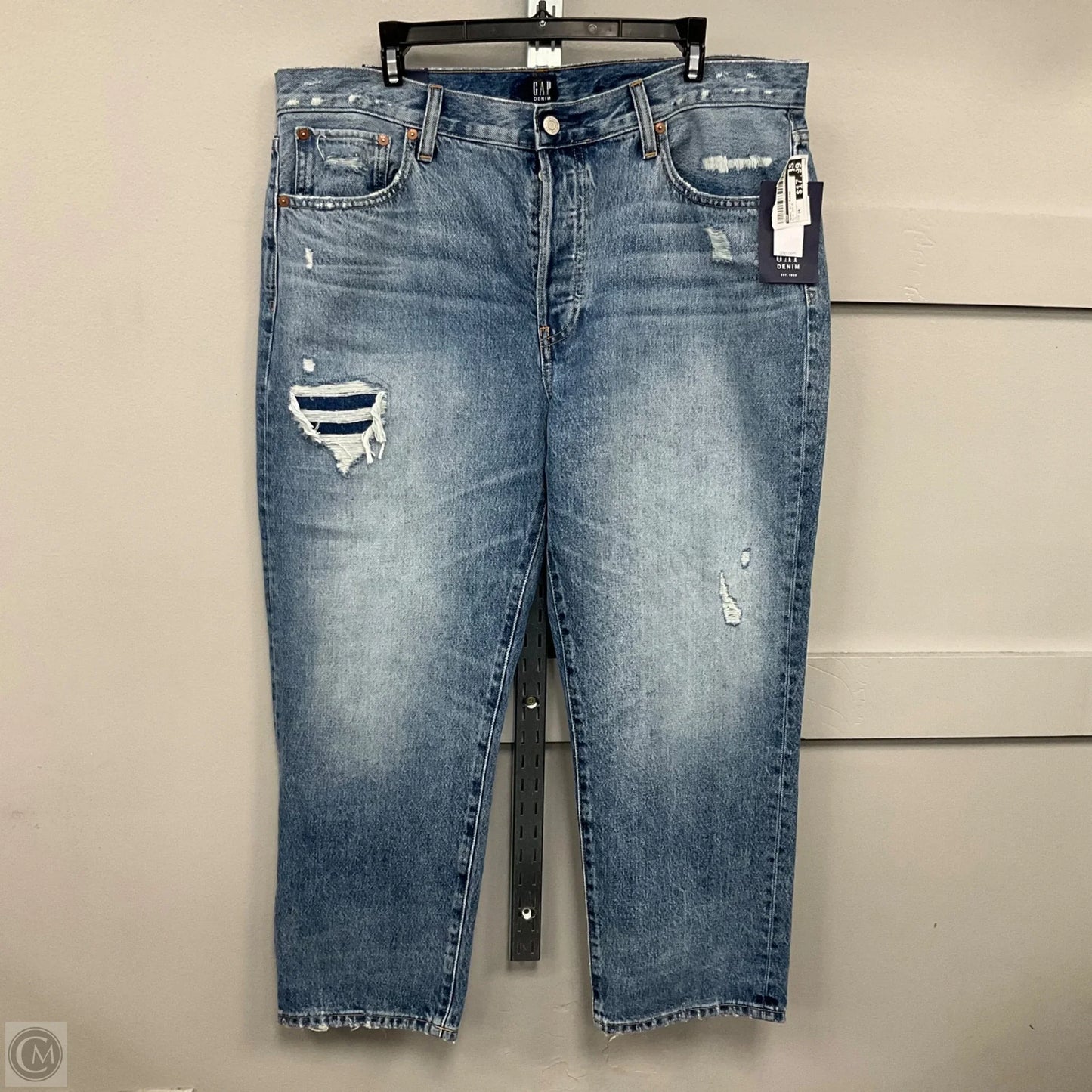 Jeans Boyfriend By Gap In Blue Denim, Size: 14