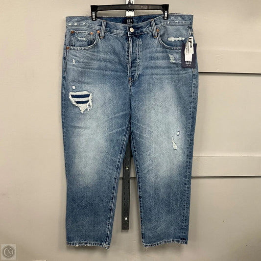 Jeans Boyfriend By Gap In Blue Denim, Size: 14