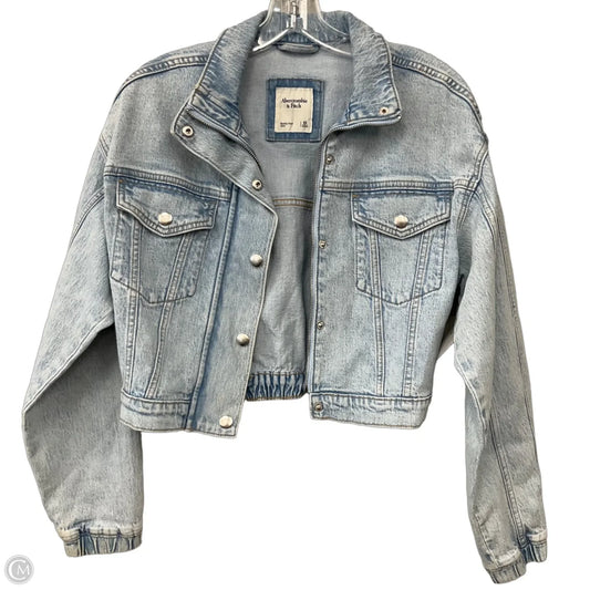 Jacket Denim By Abercrombie And Fitch In Blue Denim, Size: Xs