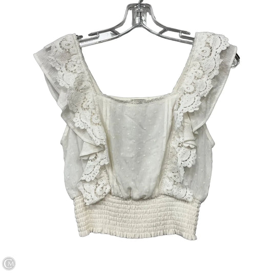 Top Short Sleeve By Pimkie In Cream, Size: S