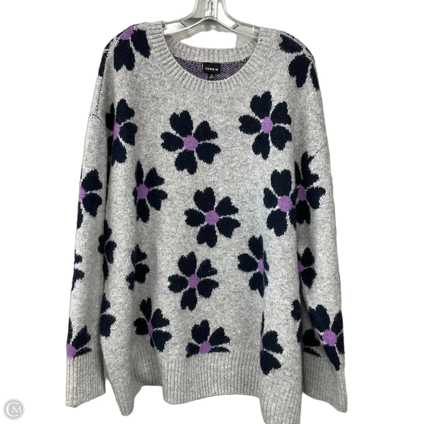 Sweater By Torrid In Floral Print, Size: 3x