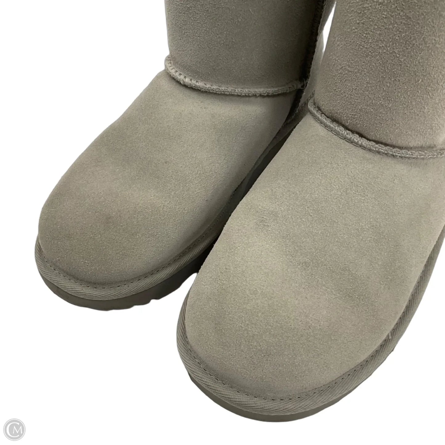 Boots Designer By Ugg In Grey & Purple, Size: 7