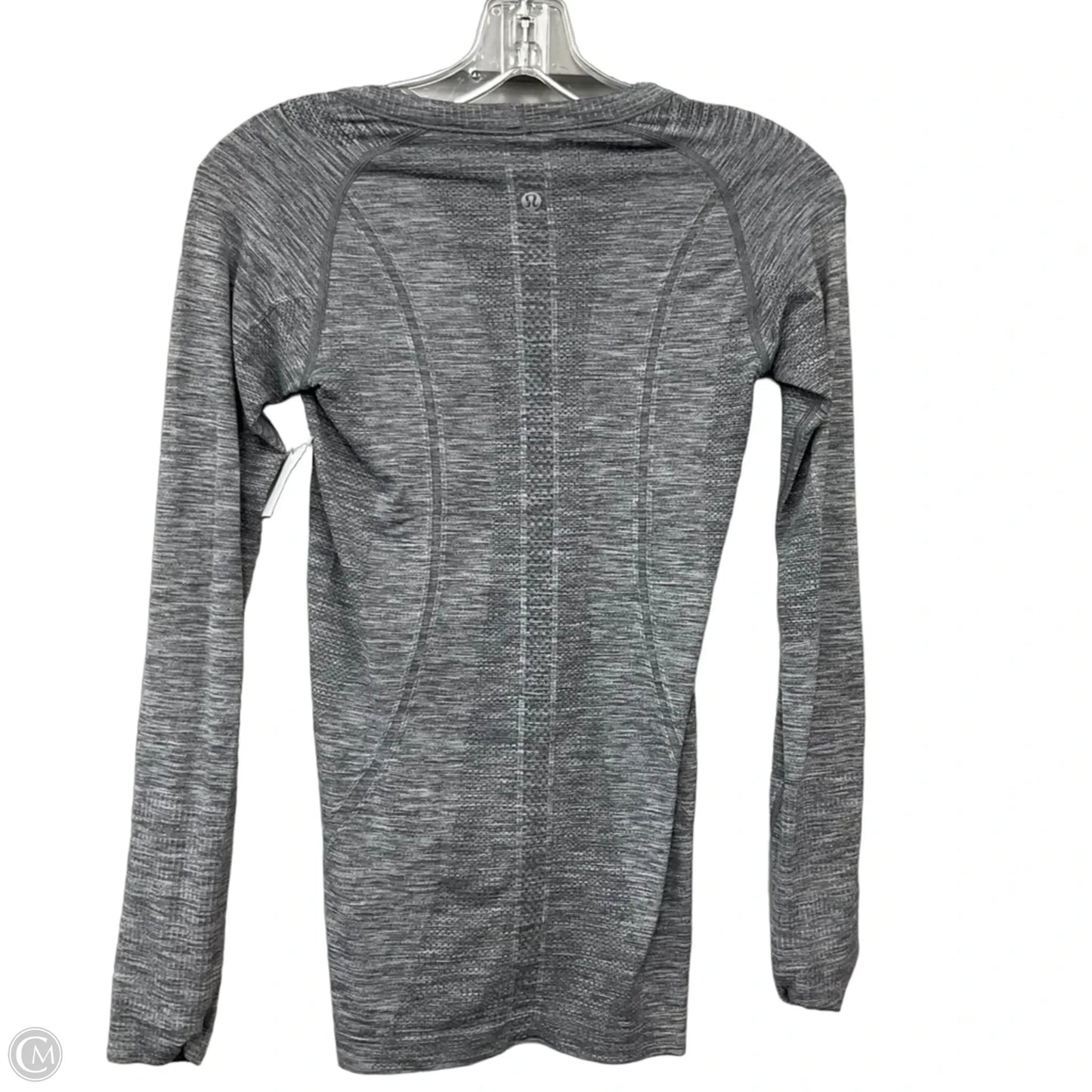 Athletic Top Long Sleeve Crewneck By Lululemon In Grey, Size: 4
