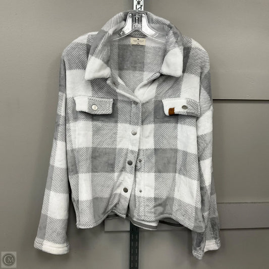 Jacket Fleece By Simply Southern In Plaid Pattern, Size: Xl