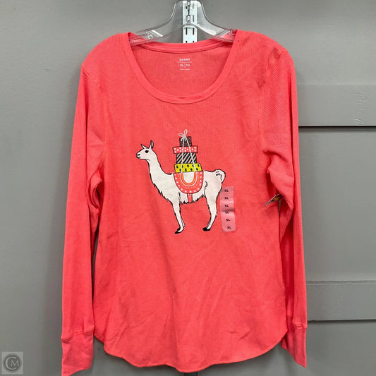 Top Long Sleeve Basic By Old Navy In Coral, Size: Xl