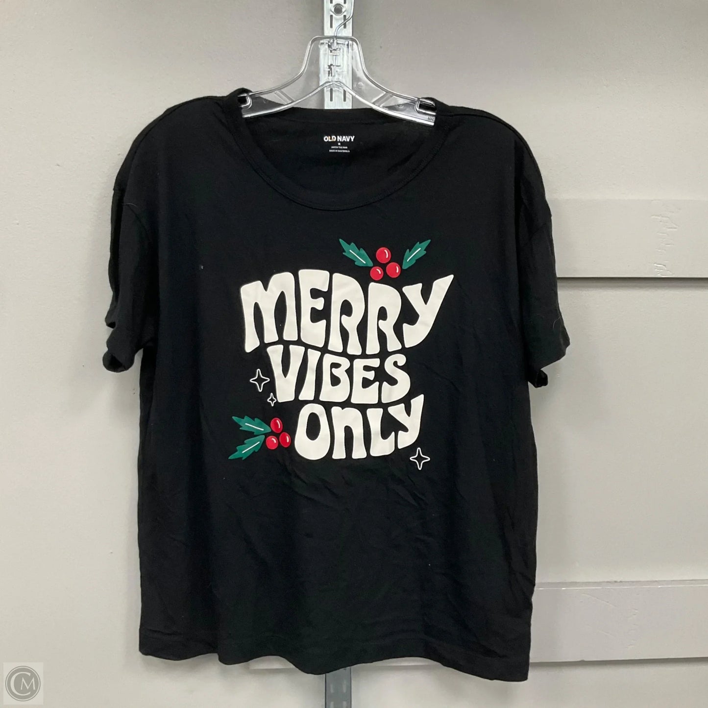 Top Short Sleeve By Old Navy In Black, Size: M