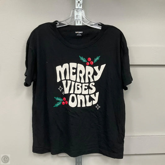 Top Short Sleeve By Old Navy In Black, Size: M