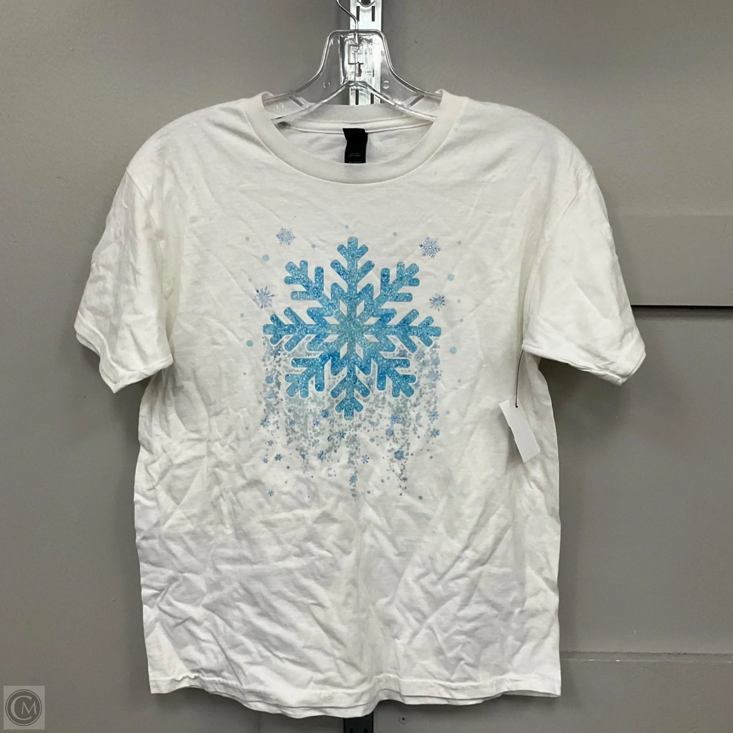 Top Short Sleeve By Gildan In White, Size: L