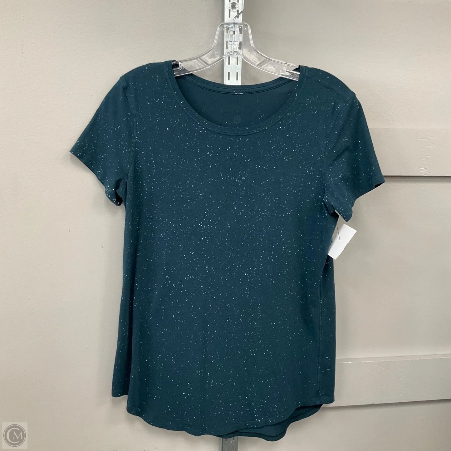 Athletic Top Short Sleeve By Lululemon In Green, Size: 8