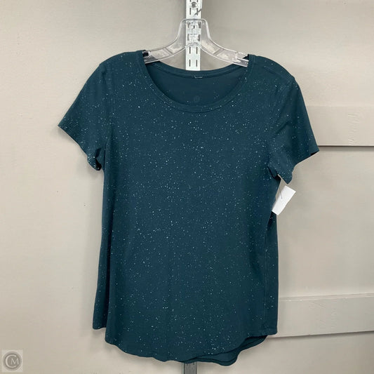 Athletic Top Short Sleeve By Lululemon In Green, Size: 8
