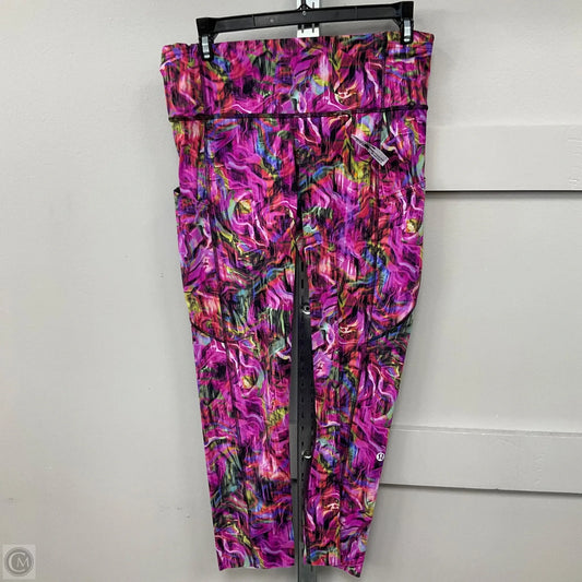 Athletic Leggings By Lululemon In Multi-colored, Size: 8