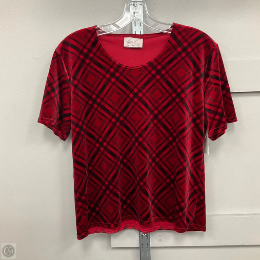 Top Short Sleeve Basic By Kathy Lee In Plaid, Size: M