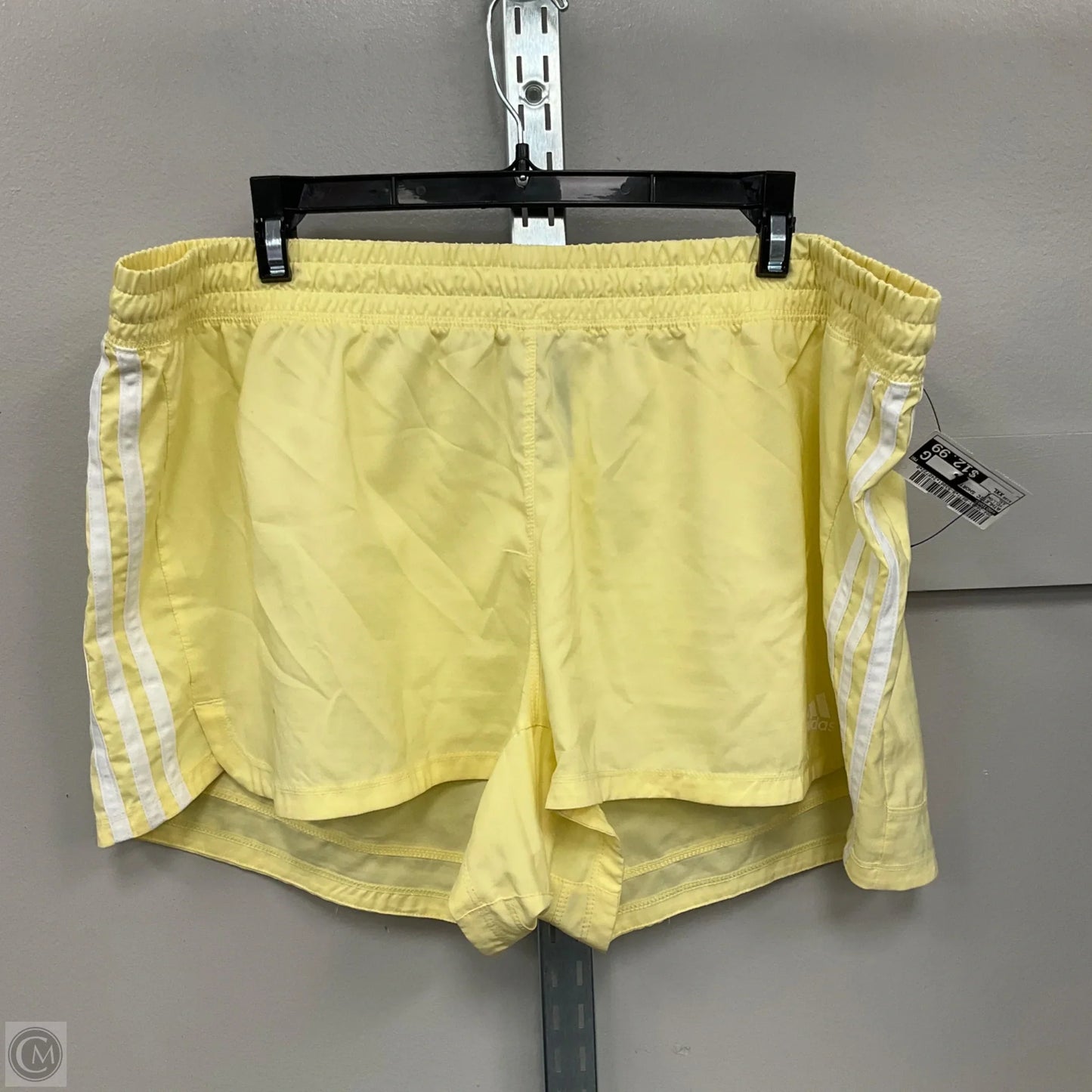 Athletic Shorts By Adidas In Yellow, Size: Xxl