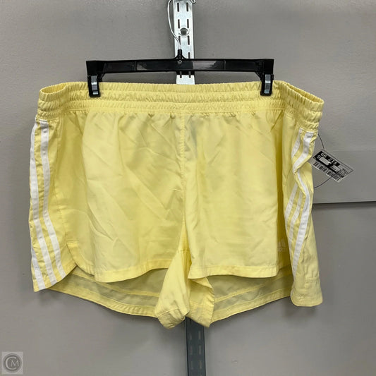 Athletic Shorts By Adidas In Yellow, Size: Xxl
