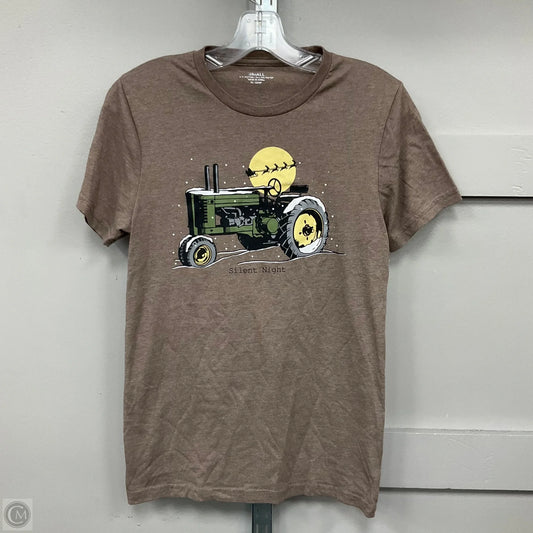 Top Short Sleeve By Clothes Mentor In Brown, Size: S