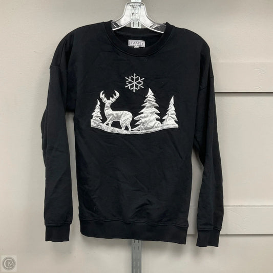 Sweatshirt Crewneck By Clothes Mentor In Black, Size: S