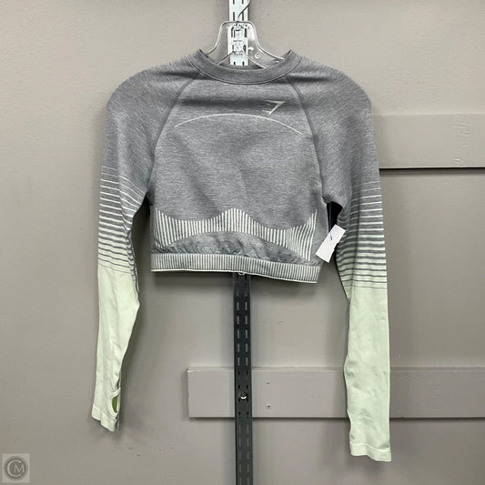 Top Long Sleeve By Gym Shark In Grey, Size: M