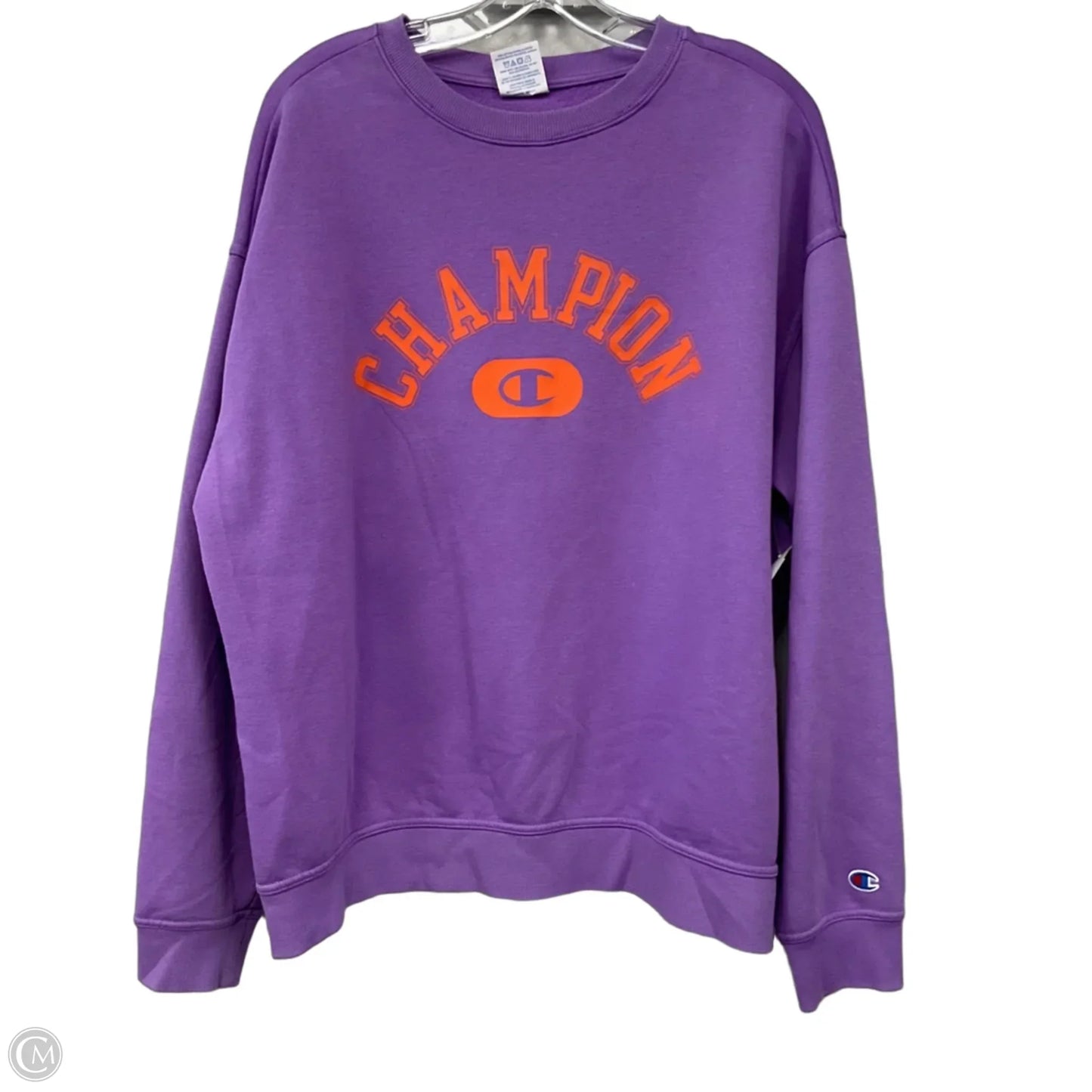 Sweatshirt Collar By Champion In Purple, Size: Xl