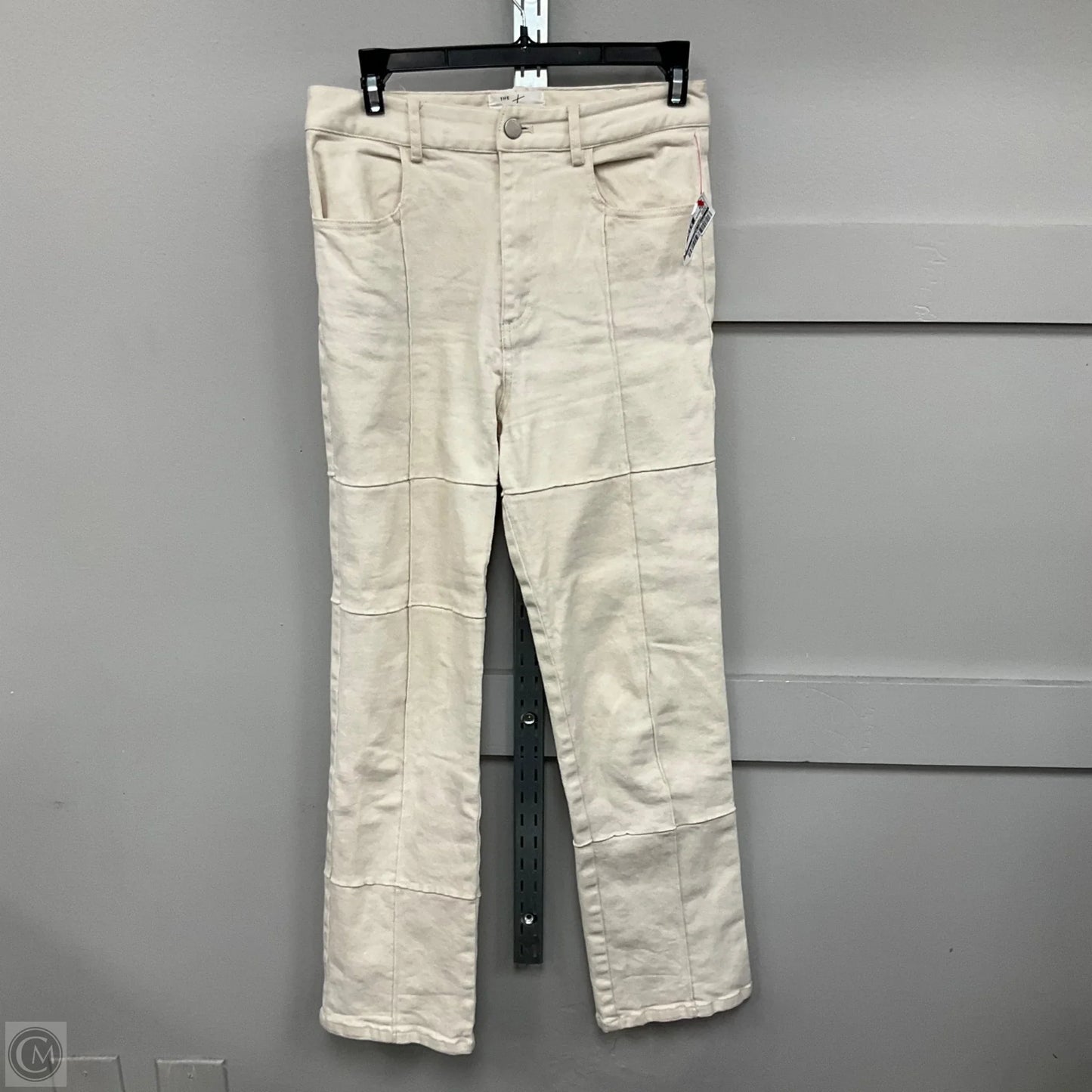Jeans Straight By Clothes Mentor In Cream, Size: M