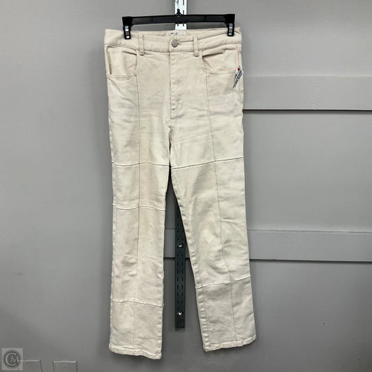 Jeans Straight By Clothes Mentor In Cream, Size: M