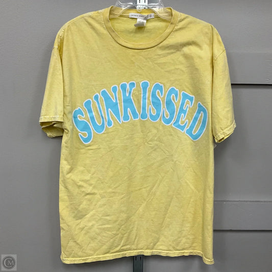 Top Short Sleeve By Altard State In Yellow, Size: M/L