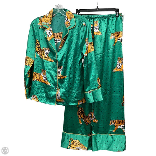 Pajamas 2pc By In Green, Size: M