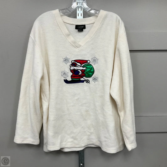 Sweater By Lavon In Cream, Size: Xl