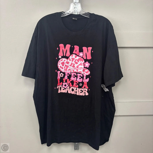 Top Short Sleeve By Clothes Mentor In Black, Size: 3x