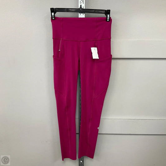Athletic Leggings By Lululemon In Pink, Size: 2