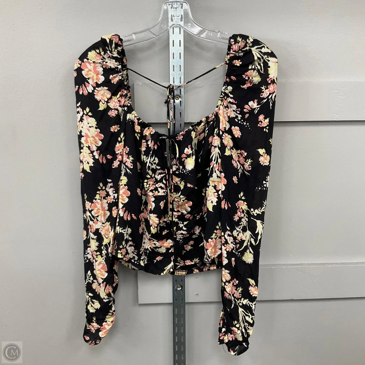Top Long Sleeve By Free People In Floral Print, Size: L