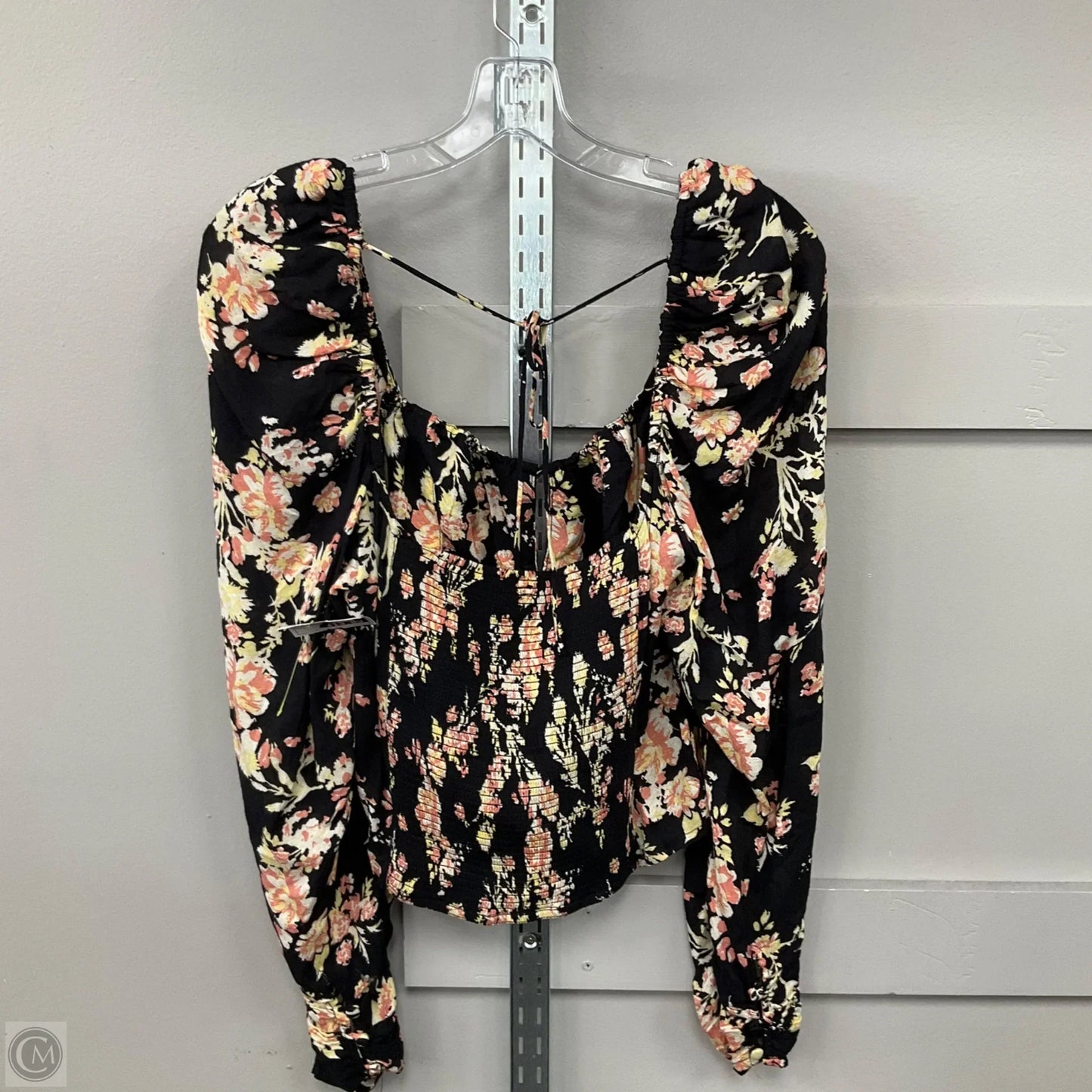 Top Long Sleeve By Free People In Floral Print, Size: L